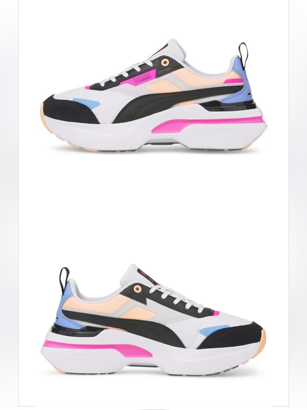 Puma Women's Kosmo Rider Bright 'White Grey Violet Sneaker, size 8.5